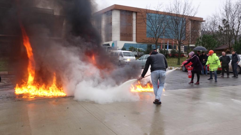 Arsin’de yangın eğitimi