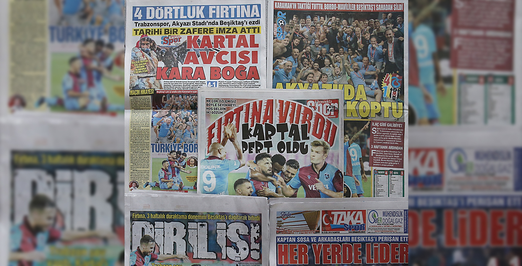 Trabzon yerel basınında Beşiktaş galibiyeti