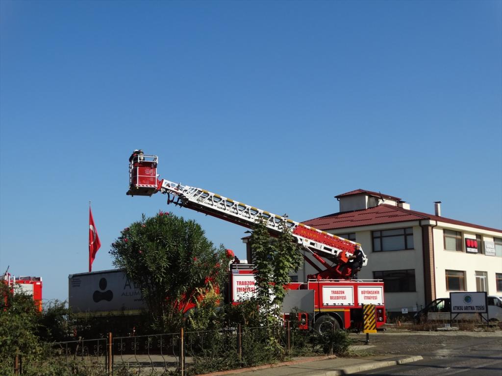 Arsin Organize Sanayi Bölgesinde yangın tatbikatı yapıldı