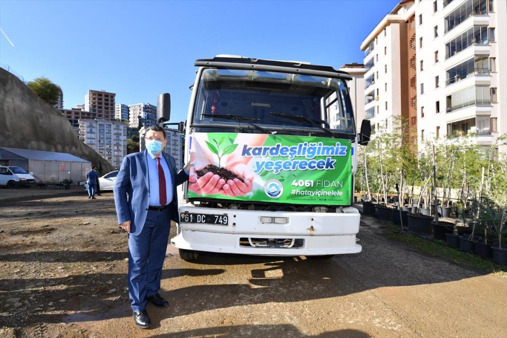 Trabzon’dan Hatay’a 4 bin 61 fidan gönderildi