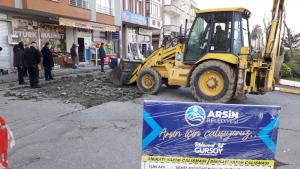 ARSİN’DE ALT YAPI ÇALIŞMALARI BAŞLADI!