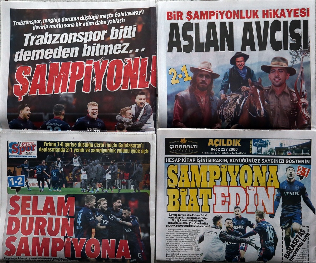 Trabzon yerel basınında şampiyonluk sesleri