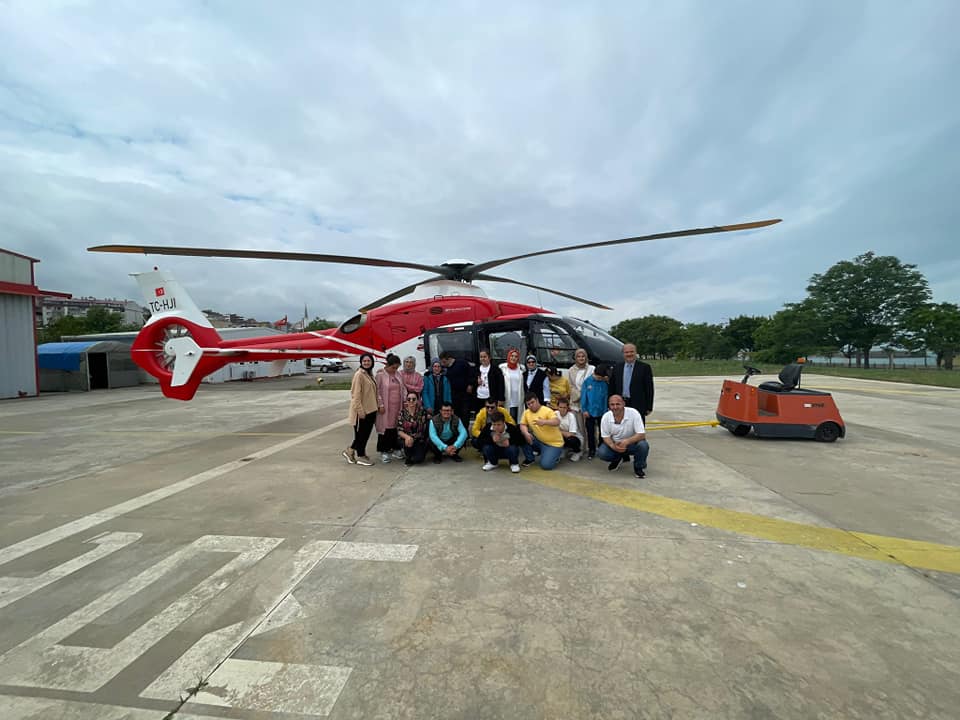 Öğrenciler Helikopter Ambulansı ziyaret ettiler