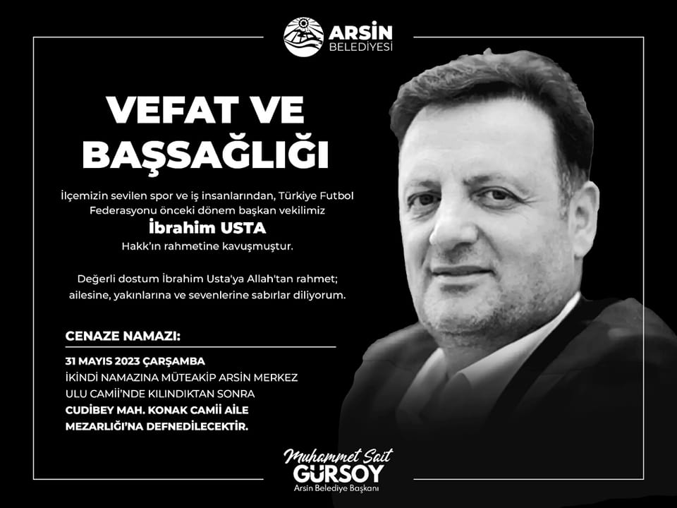 İbrahim Usta’nın cenaze programı belli oldu