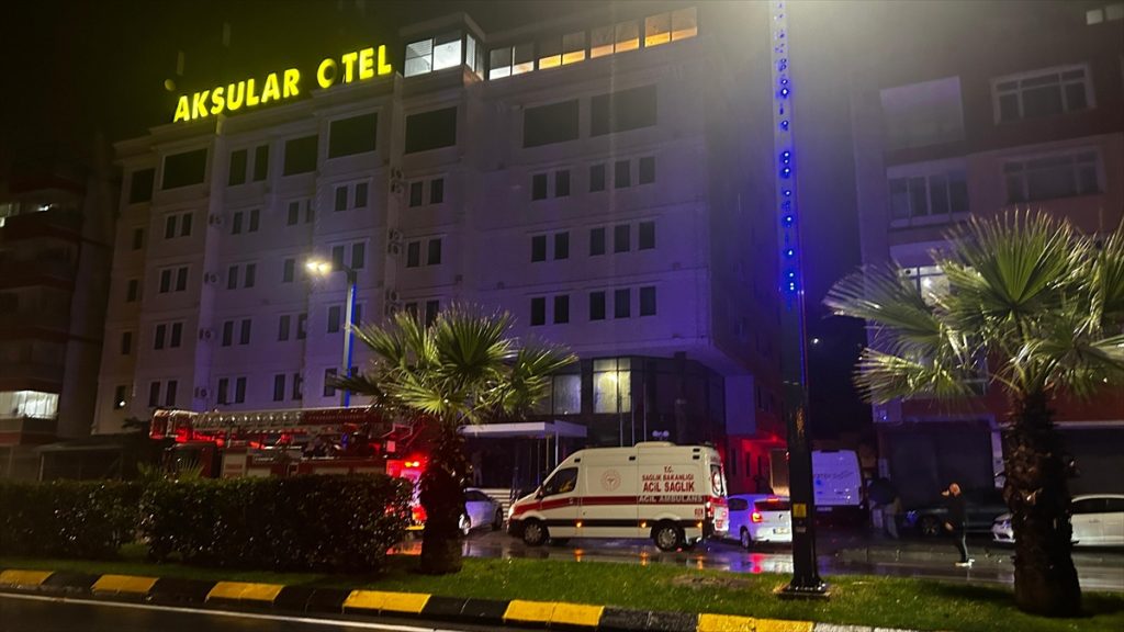 Trabzon’da otelde çıkan yangında maddi hasar oluştu