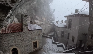 Sümela Manastırı Beyaza Büründü