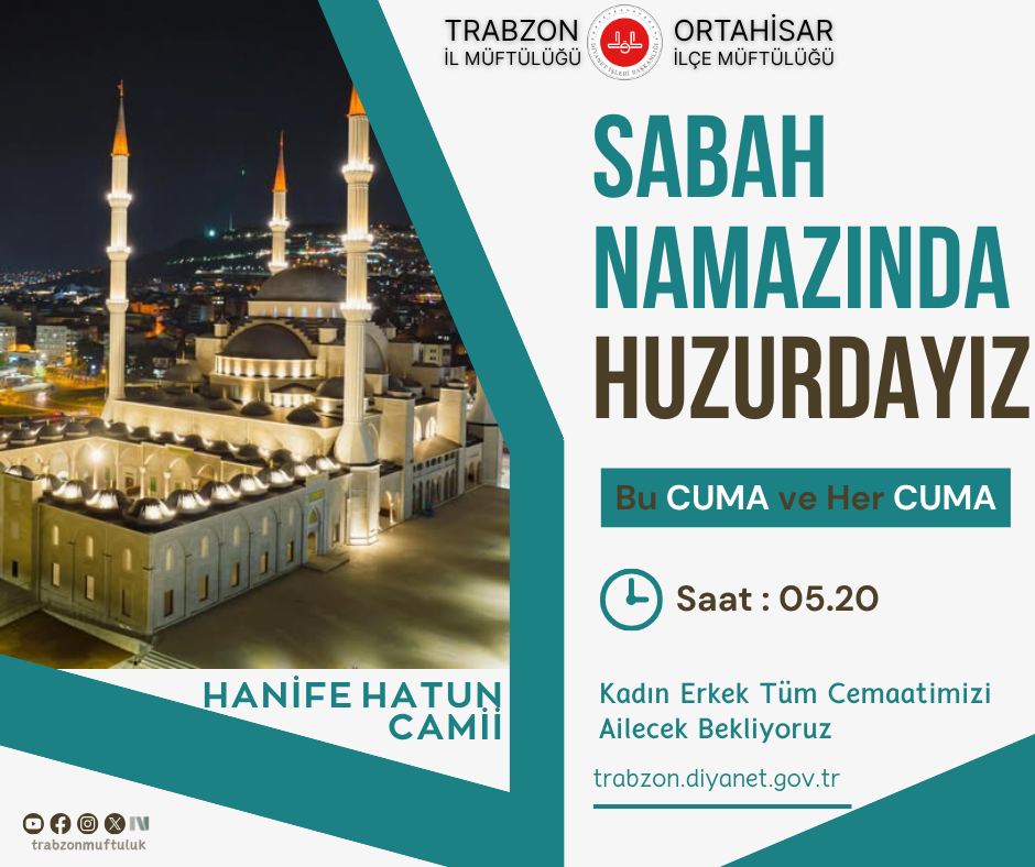 Trabzon İl Müftülüğünden Sabah Namazı Buluşması