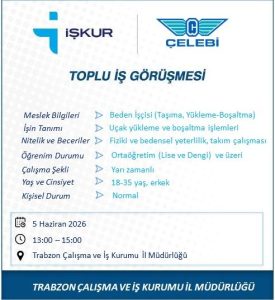 İŞKUR Trabzon’da Yeni İş Fırsatı: Yüzlerce Aday Bekleniyor