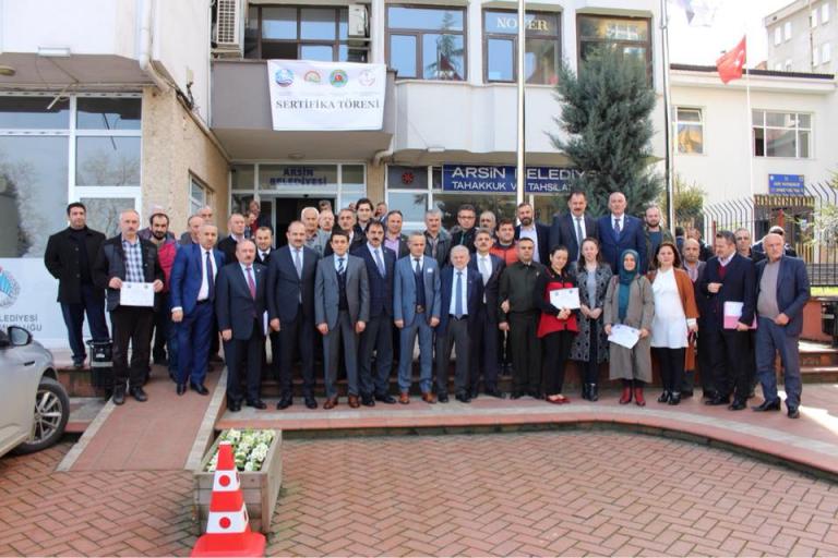 Arsin’de Kursiyerlere Sertifikaları Verildi