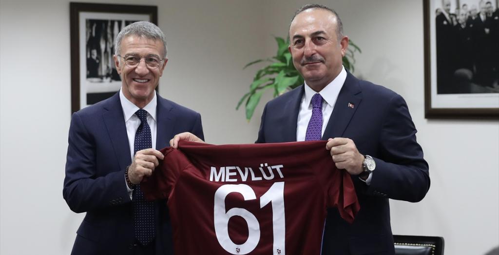 Trabzonspor Başkanı Ağaoğlu’ndan Bakan Çavuşoğlu’na Ziyaret