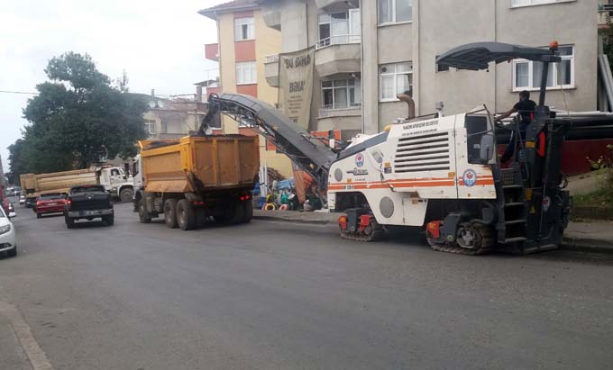 Trabzon Büyükşehir Belediyesinin yol çalışmaları