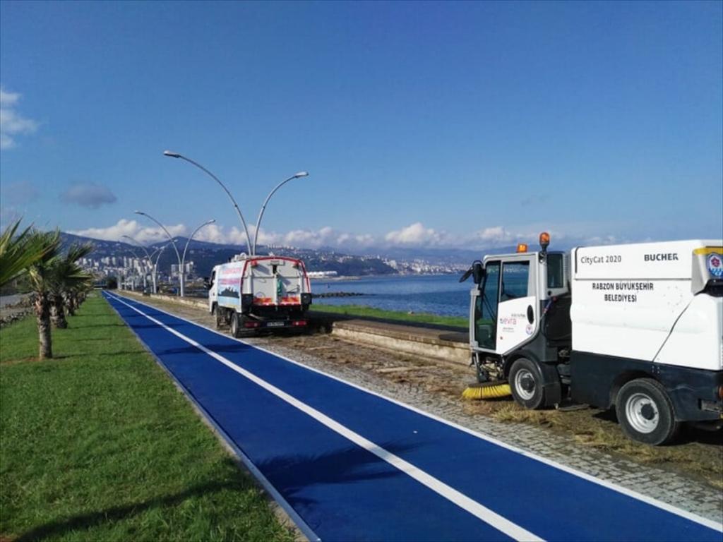 Trabzon Büyükşehir Belediyesinin temizlik çalışmaları
