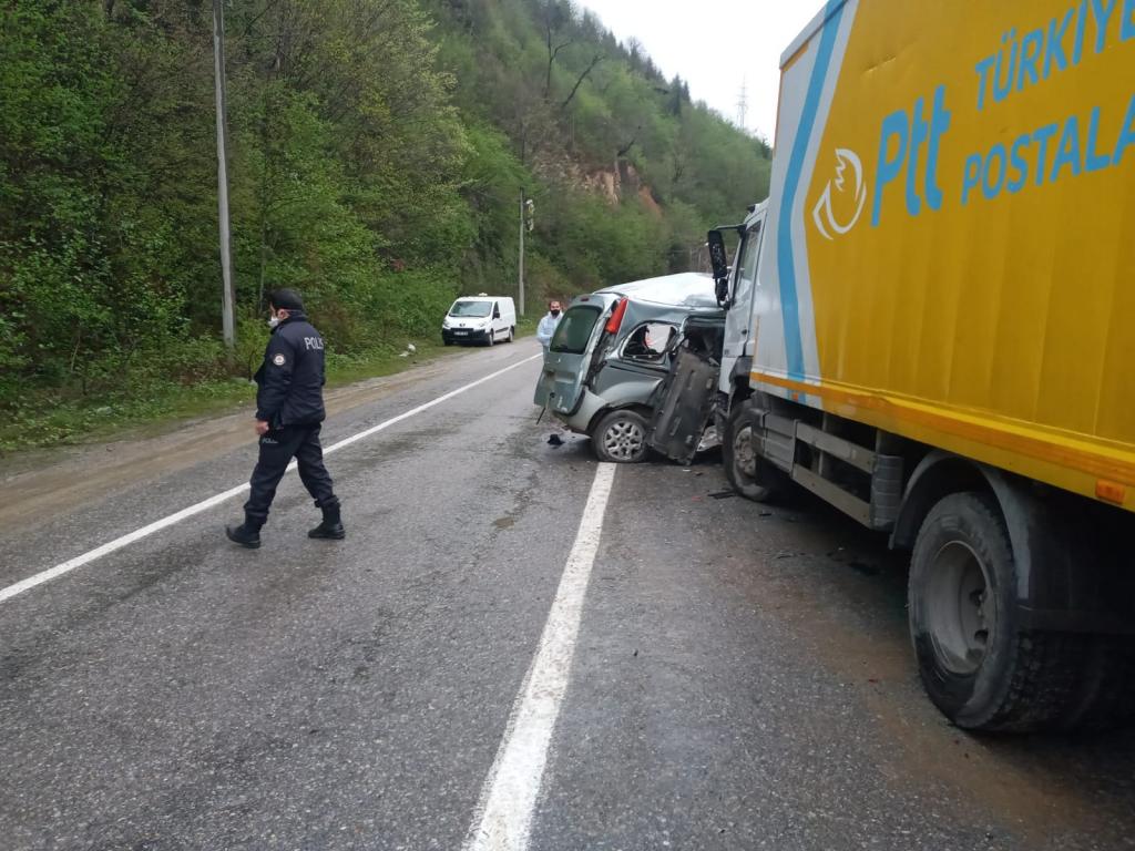 Trabzon’da trafik kazası: 1 ölü