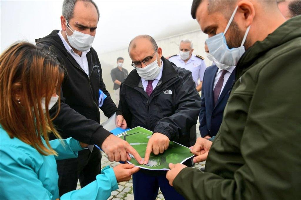 Trabzon’da Harmantepe Şehitliği’nde çevre düzenleme çalışmaları devam ediyor