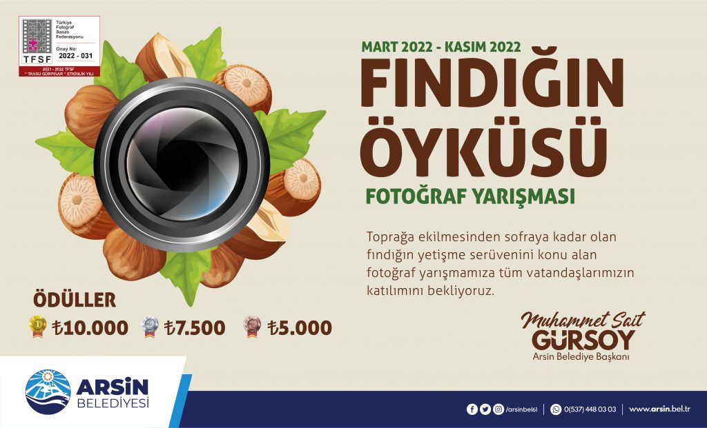ARSİN BELEDİYESİ’NDEN ‘FINDIĞIN ÖYKÜSÜ’ KONULU FOTOĞRAF YARIŞMASI
