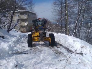 TRABZON’DA KARLA MÜCADELE EDİYOR