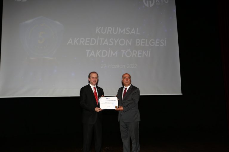 KTÜ’ye “Kurumsal Akreditasyon Belgesi” verildi