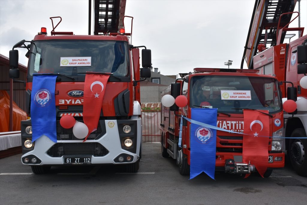 Trabzon İtfaiye Dairesi Başkanlığına 5 yeni araç filosu kazandırıldı