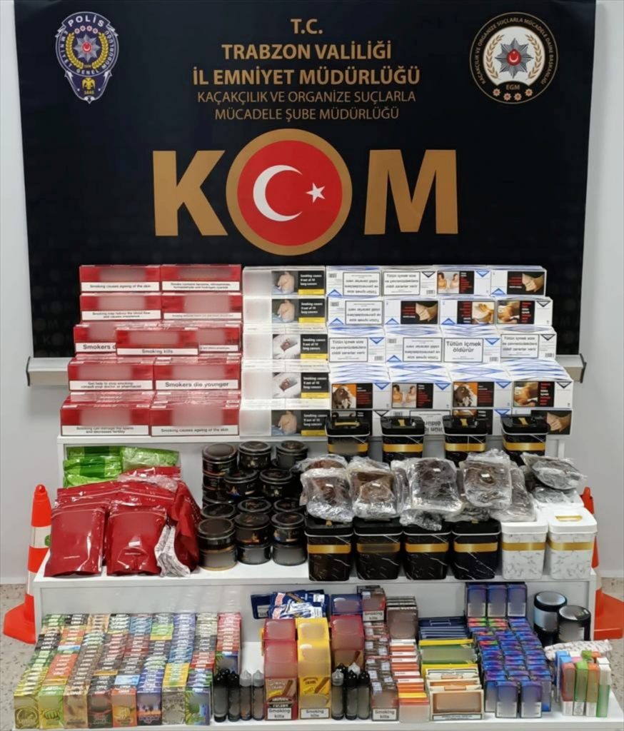 Trabzon’da kaçak tütün operasyonunda 1 şüpheli yakalandı