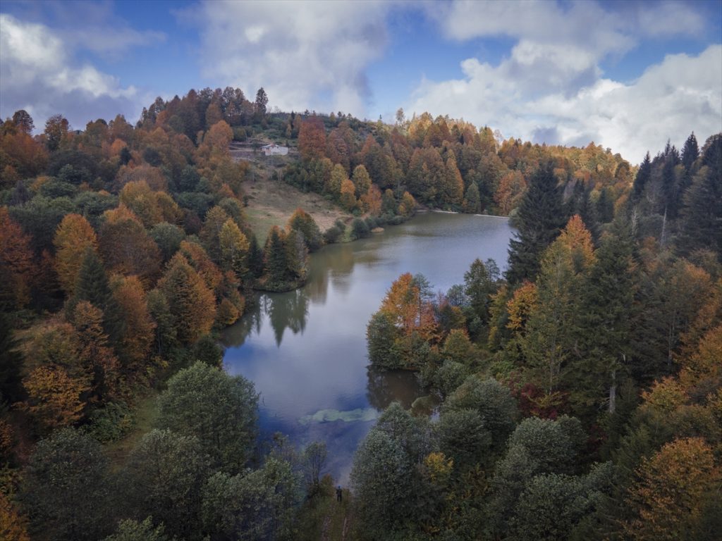 Taşlıyatak Yaylası sonbahar renklerine büründü