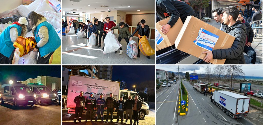 Trabzon depremzedeler için tek yürek oldu