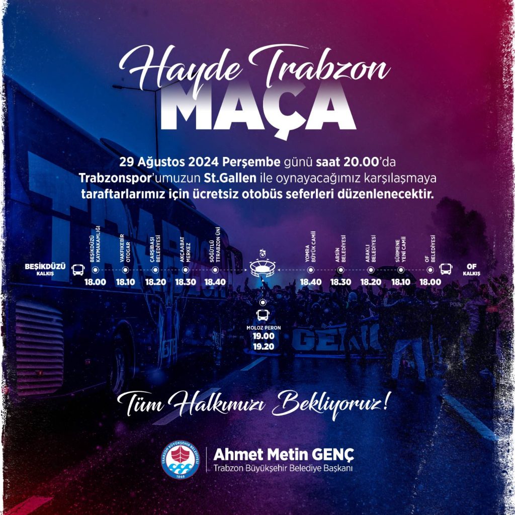 Büyükşehir’den Bordo-mavili Taraftarlara Jest