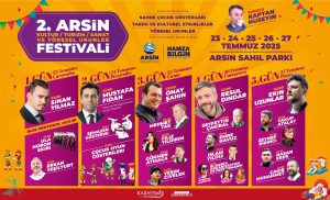 2. Arsin Kültür, Turizm, Sanat ve Yöresel Ürünler Festivali bugün başlıyor