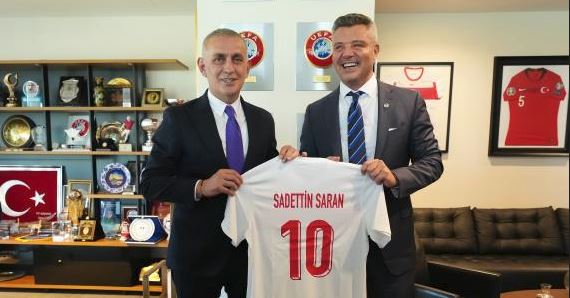 Sadettin Saran, TFF Başkanı Hacıosmanoğlu’nu Ziyaret Etti