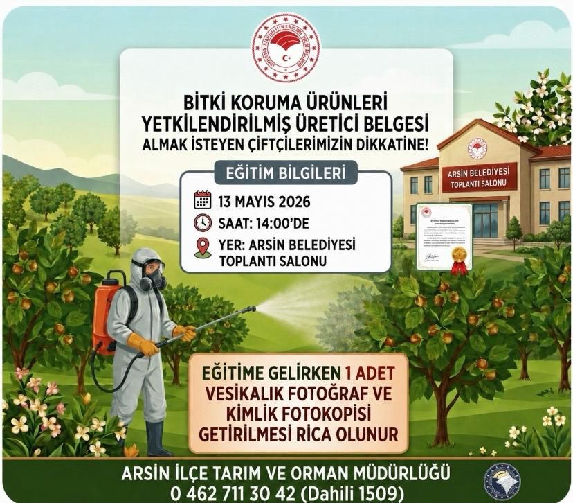Arsin’de Çiftçiler İçin Kritik Eğitim