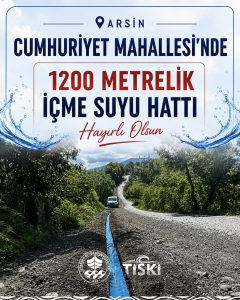 Arsin’de 1,2 Kilometrelik İçme Suyu Hattı Yenilendi